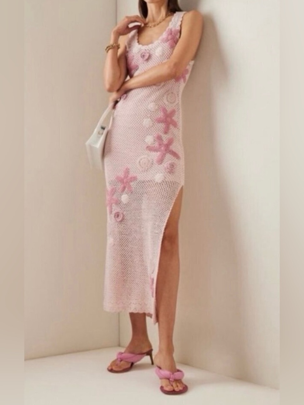 LOVESHACKFANCY shelburne crochet maxi dress